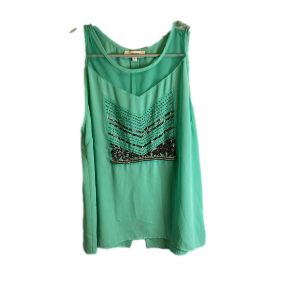 Umgee Beaded Blue Tank